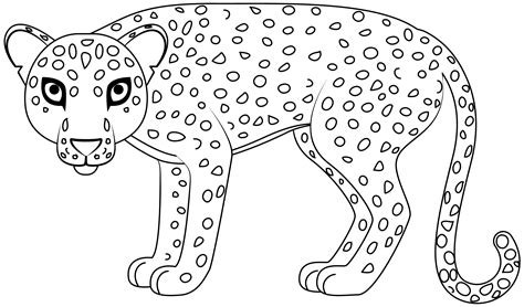 printable picture of a leopard.